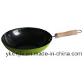 Utensilios de cocina Wok de acero al carbono de colores con utensilios de cocina de recubrimiento antiadherente